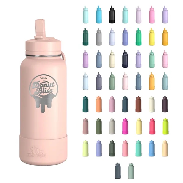 32 Oz. Hydrapeak Insulated Water Bottle With Straw Lid