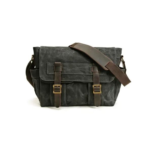 Leather Canvas Laptop & Messenger Bag - Leather Canvas Laptop & Messenger Bag - Image 1 of 1