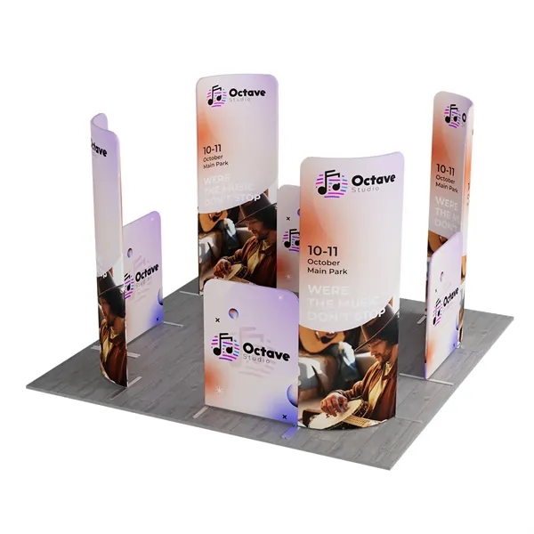 MagLock 4-Corner Fabric Booth Display Kit G- 10'wx10"Lx8"h - MagLock 4-Corner Fabric Booth Display Kit G- 10'wx10"Lx8"h - Image 0 of 2