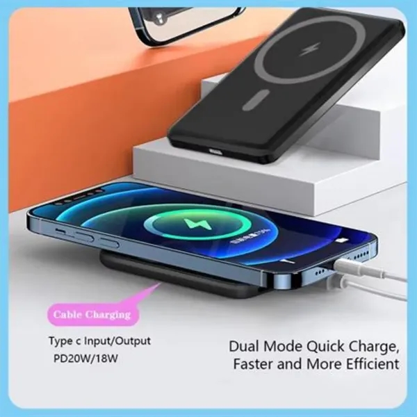 PD Slim Aluminum Magnetic Power Bank 5,000mAh - PD Slim Aluminum Magnetic Power Bank 5,000mAh - Image 2 of 7