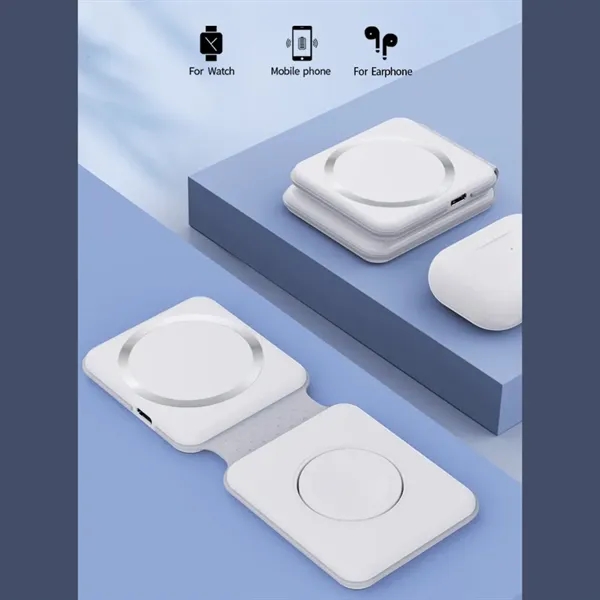 3-1 Foldable Magnetic Wireless Charger - 3-1 Foldable Magnetic Wireless Charger - Image 2 of 6