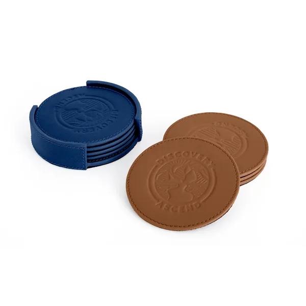 Saver Leather Coaster Set - Saver Leather Coaster Set - Image 0 of 1