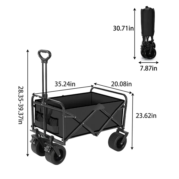 Large Capacity Collapsible Foldable Wagon Cart - Large Capacity Collapsible Foldable Wagon Cart - Image 1 of 5