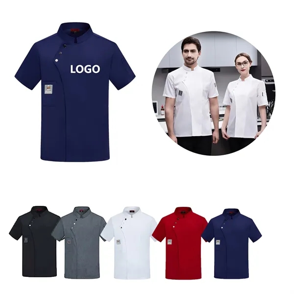 Unisex Chef Coat Short Sleeve - Unisex Chef Coat Short Sleeve - Image 0 of 6