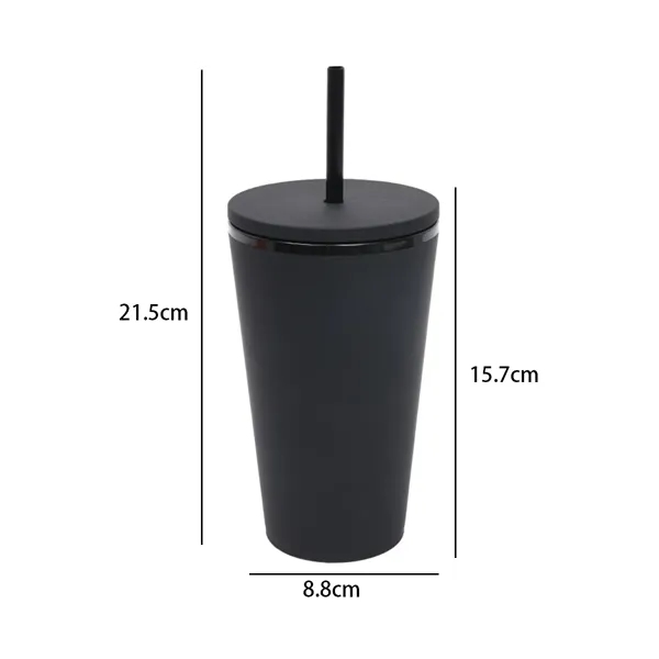 16oz. Reusable Tumbler Water Bottle with Straw and Lid - 16oz. Reusable Tumbler Water Bottle with Straw and Lid - Image 1 of 5