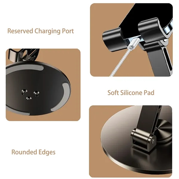 Adjustable Foldable 360degreeRotation Metal Cell Phone Stand - Adjustable Foldable 360degreeRotation Metal Cell Phone Stand - Image 2 of 5