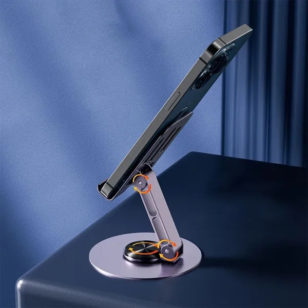 Adjustable Foldable 360degreeRotation Metal Cell Phone Stand - Adjustable Foldable 360degreeRotation Metal Cell Phone Stand - Image 3 of 5