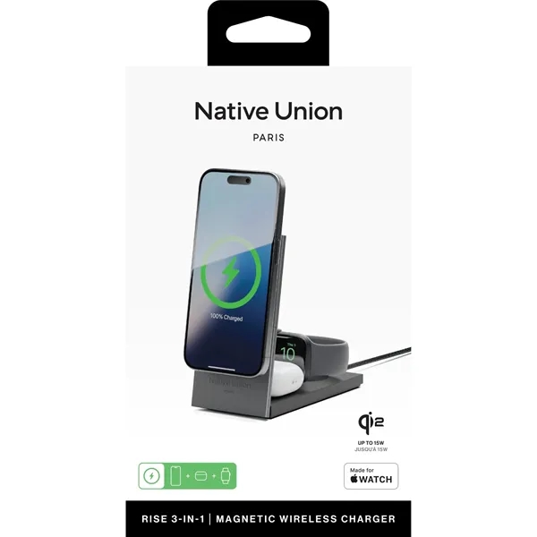 Native Union Rise 3-IN-1 Qi2 Wireless Charger - Native Union Rise 3-IN-1 Qi2 Wireless Charger - Image 6 of 8