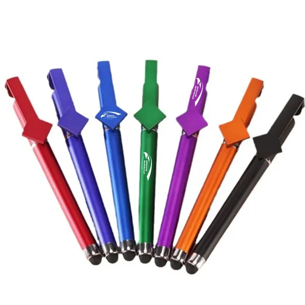 3 in 1 Phone Holder Touching Screen Ballpoint Pen - 3 in 1 Phone Holder Touching Screen Ballpoint Pen - Image 0 of 2