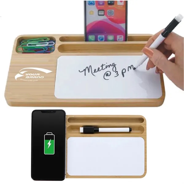 Bamboo Wireless Charger with Dry Erase Board Whiteboard - Bamboo Wireless Charger with Dry Erase Board Whiteboard - Image 0 of 3