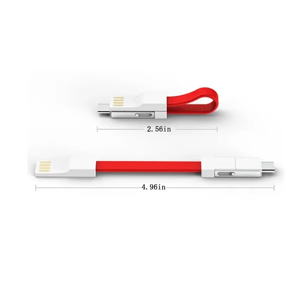 3-in-1 Magnetic Keychain Charging Cable - 3-in-1 Magnetic Keychain Charging Cable - Image 1 of 2