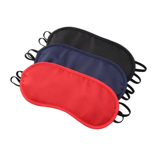 7.3" x 3.3" Polyester Sleeping Eye Mask W/ Elastic Strap - 7.3" x 3.3" Polyester Sleeping Eye Mask W/ Elastic Strap - Image 1 of 4
