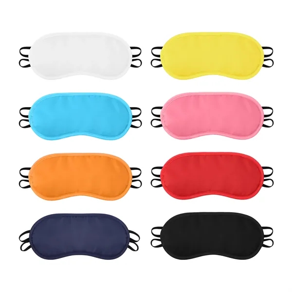 7.3" x 3.3" Polyester Sleeping Eye Mask W/ Elastic Strap - 7.3" x 3.3" Polyester Sleeping Eye Mask W/ Elastic Strap - Image 2 of 4