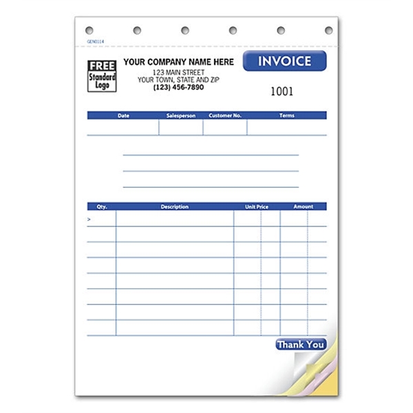 Compact Invoice, Carbonless - Compact Invoice, Carbonless - Image 0 of 1