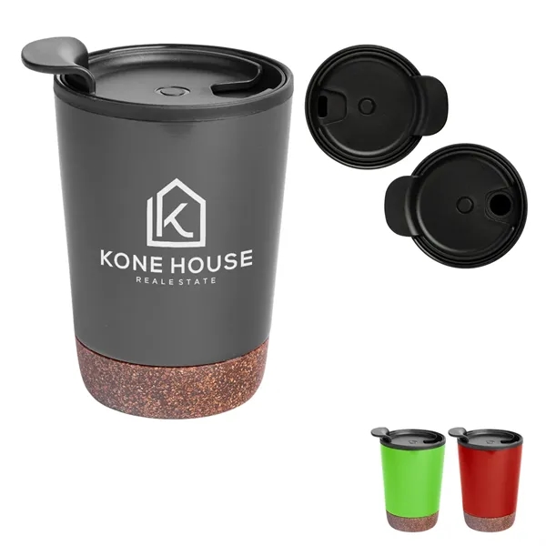 10Oz. Stainless Steel Zoe Tumbler With Cork Base - 10Oz. Stainless Steel Zoe Tumbler With Cork Base - Image 0 of 4