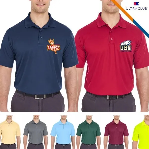 Ultra Club® Men's Cool & Dry Polo Shirt - Ultra Club® Men's Cool & Dry Polo Shirt - Image 1 of 6