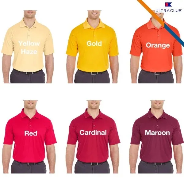 Ultra Club® Men's Cool & Dry Polo Shirt - Ultra Club® Men's Cool & Dry Polo Shirt - Image 4 of 6