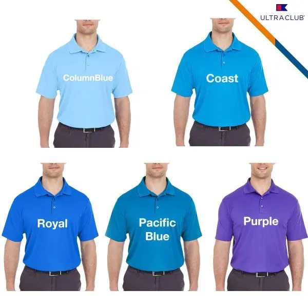 Ultra Club® Men's Cool & Dry Polo Shirt - Ultra Club® Men's Cool & Dry Polo Shirt - Image 6 of 6