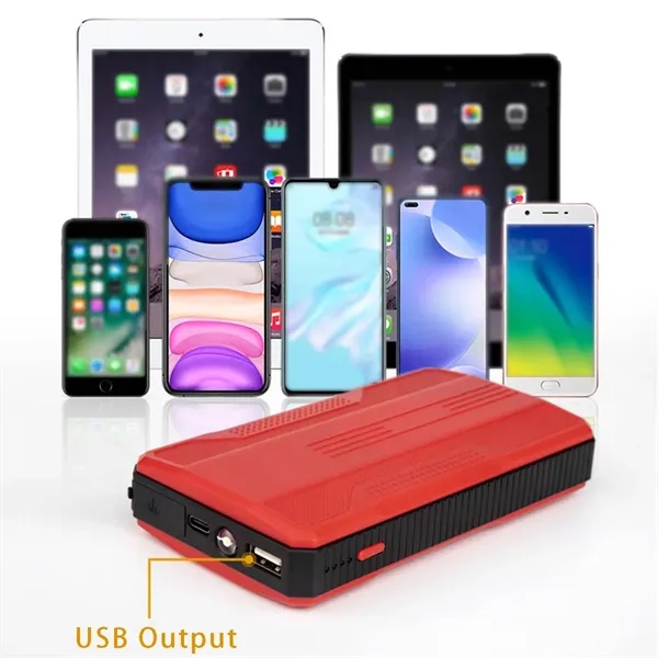 Portable 12V Auto Battery Car Jump Starter with Flashlight - Portable 12V Auto Battery Car Jump Starter with Flashlight - Image 4 of 4