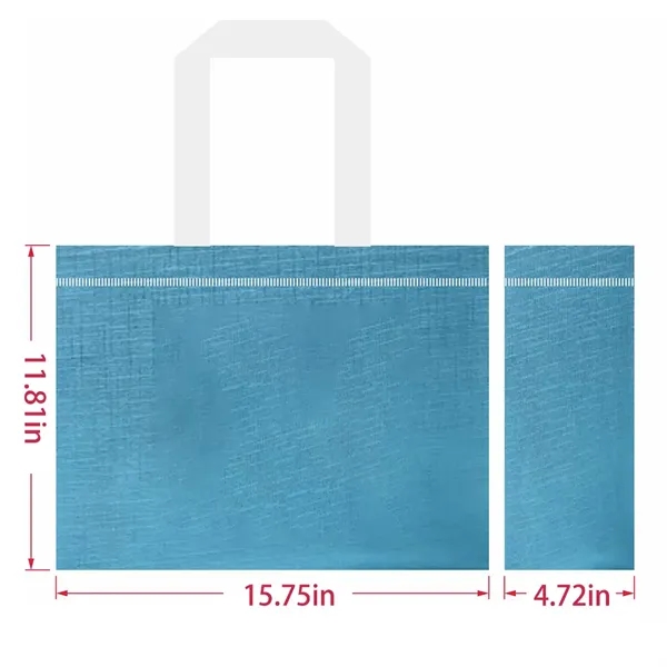 Glossy Reusable Non-Woven Tote Bagswith Handles - Glossy Reusable Non-Woven Tote Bagswith Handles - Image 1 of 2