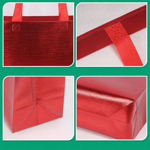 Glossy Reusable Non-Woven Tote Bagswith Handles - Glossy Reusable Non-Woven Tote Bagswith Handles - Image 2 of 2