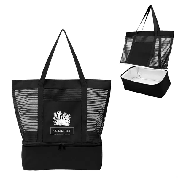 Marley rPET Mesh Tote Bag With Cooler - Marley rPET Mesh Tote Bag With Cooler - Image 2 of 9