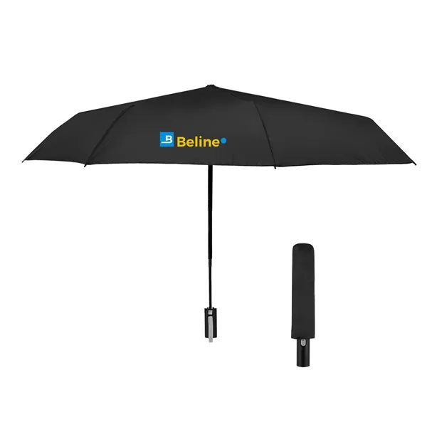 42" Arc rPET Telescopic Folding Umbrella - 42" Arc rPET Telescopic Folding Umbrella - Image 1 of 9