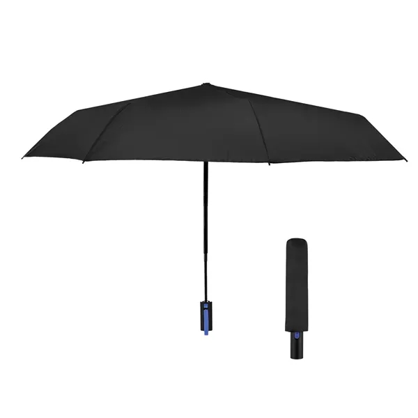 42" Arc rPET Telescopic Folding Umbrella - 42" Arc rPET Telescopic Folding Umbrella - Image 5 of 9