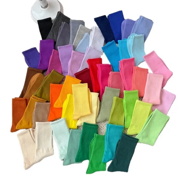 Unisex Multicolor Socks Crew socks - Unisex Multicolor Socks Crew socks - Image 2 of 4