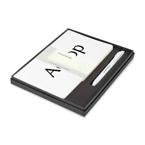 Custom Moleskine® Large Volant and GO Pen Gift Set