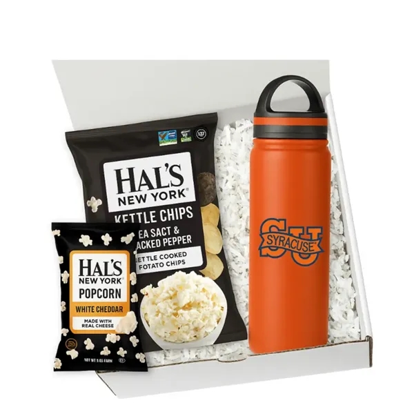 Stainless Steel 24 oz Bottle with Snacks Boxed - Stainless Steel 24 oz Bottle with Snacks Boxed - Image 0 of 6