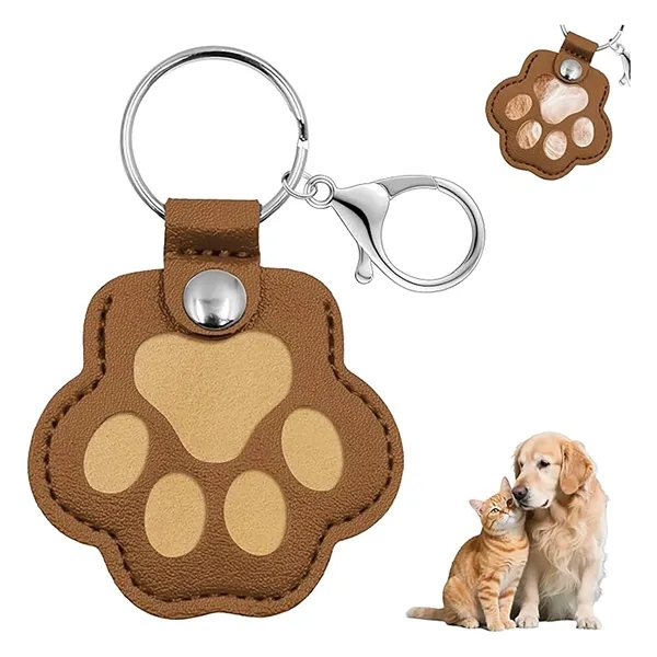 Paw Shaped Leather Keychain For Collecting Hair - Paw Shaped Leather Keychain For Collecting Hair - Image 3 of 7