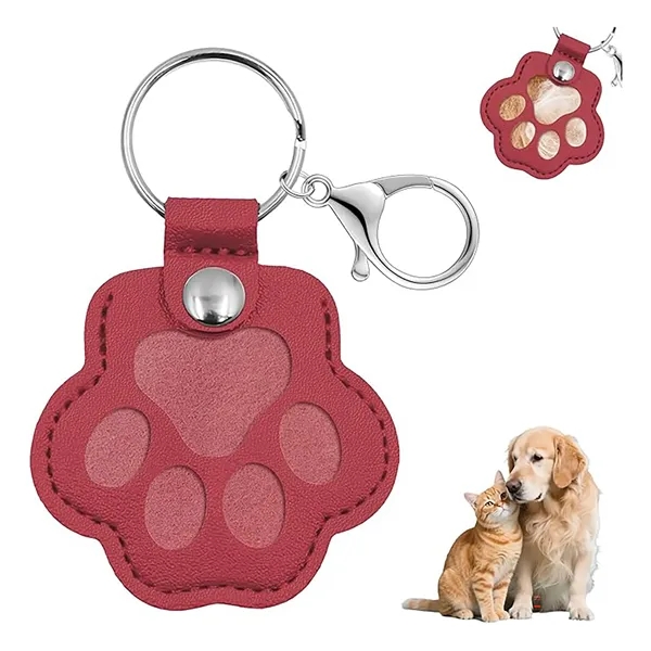 Paw Shaped Leather Keychain For Collecting Hair - Paw Shaped Leather Keychain For Collecting Hair - Image 5 of 7