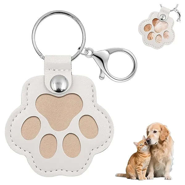 Paw Shaped Leather Keychain For Collecting Hair - Paw Shaped Leather Keychain For Collecting Hair - Image 6 of 7