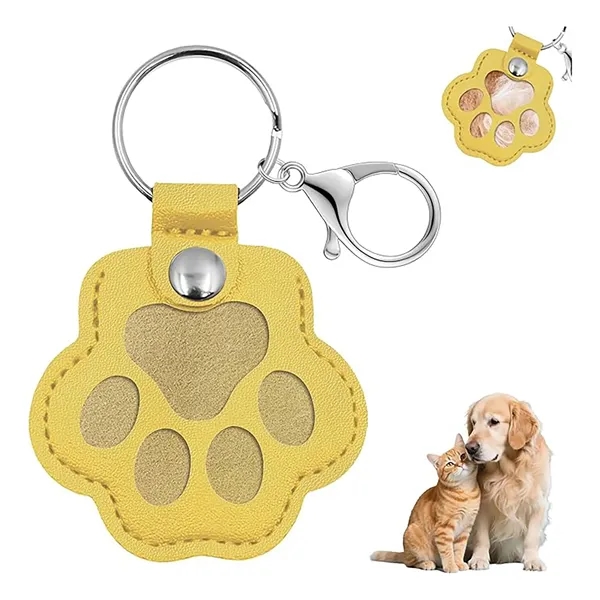Paw Shaped Leather Keychain For Collecting Hair - Paw Shaped Leather Keychain For Collecting Hair - Image 7 of 7