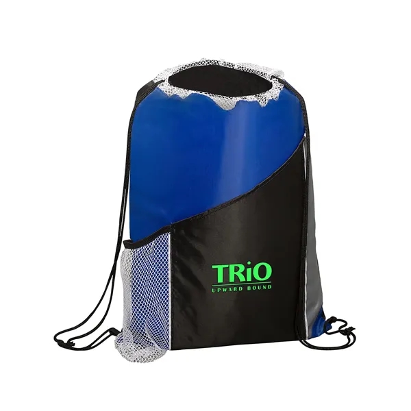 Sprint Angled Drawstring Sports Bag With Pockets - Sprint Angled Drawstring Sports Bag With Pockets - Image 3 of 11