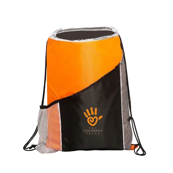 Sprint Angled Drawstring Sports Bag With Pockets - Sprint Angled Drawstring Sports Bag With Pockets - Image 7 of 11