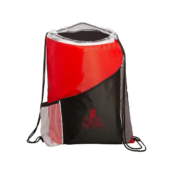 Sprint Angled Drawstring Sports Bag With Pockets - Sprint Angled Drawstring Sports Bag With Pockets - Image 10 of 11