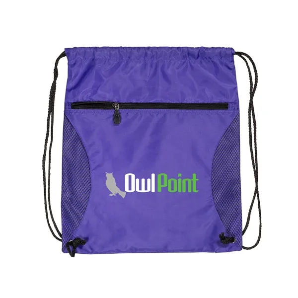 Mesh Drawstring Backpack - Mesh Drawstring Backpack - Image 8 of 9