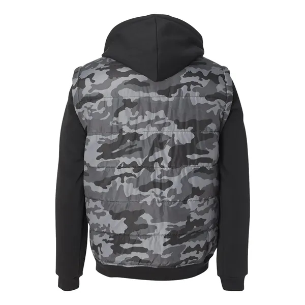 Burnside Men's Nylon Vest with Fleece Sleeves - Burnside Men's Nylon Vest with Fleece Sleeves - Image 3 of 3