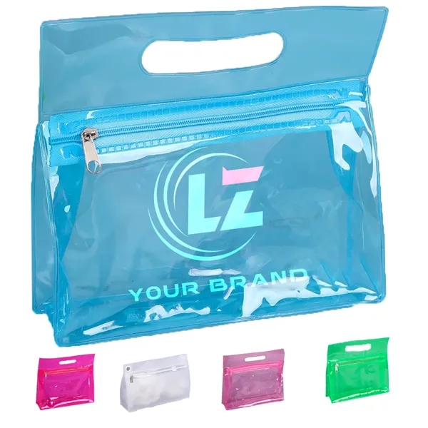 Colored PVC Cosmetic And Toiletries Packaging Zipper Handbag - Colored PVC Cosmetic And Toiletries Packaging Zipper Handbag - Image 0 of 4
