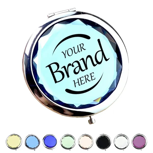 Pocket Crystal Cosmetic Compact Mirror - Pocket Crystal Cosmetic Compact Mirror - Image 0 of 8