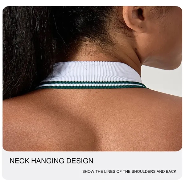 Halter-Neck One-Piece Lapel Tennis Dress - Halter-Neck One-Piece Lapel Tennis Dress - Image 2 of 5