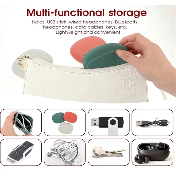 Silicone Data Cable Storage Bag - Silicone Data Cable Storage Bag - Image 2 of 3