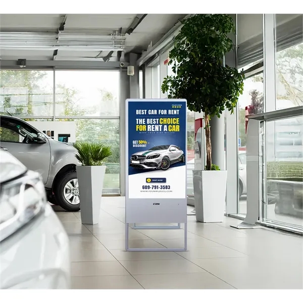 Portable LED Digital Display Signage with Floor Stand 32inch - Portable LED Digital Display Signage with Floor Stand 32inch - Image 1 of 13