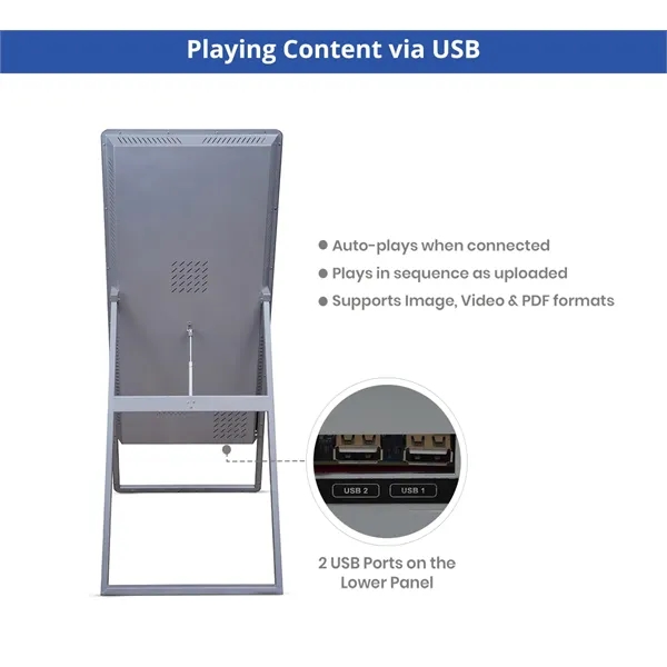 Portable LED Digital Display Signage with Floor Stand 32inch - Portable LED Digital Display Signage with Floor Stand 32inch - Image 13 of 13