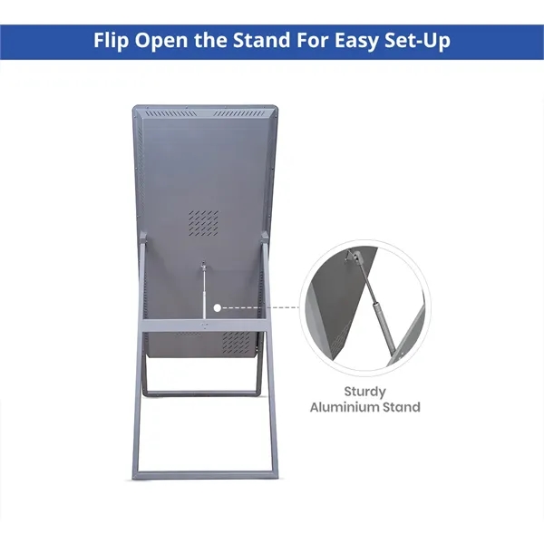 Portable LED Digital Display Signage with Floor Stand 32inch - Portable LED Digital Display Signage with Floor Stand 32inch - Image 9 of 13