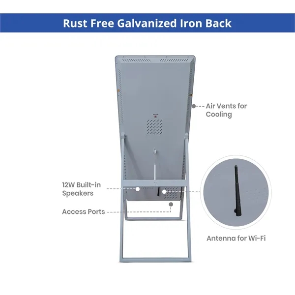 Portable LED Digital Display Signage with Floor Stand 32inch - Portable LED Digital Display Signage with Floor Stand 32inch - Image 10 of 13