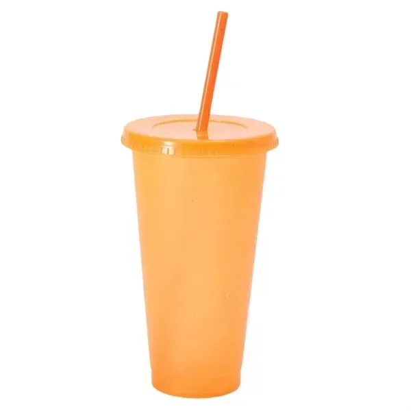 Shining Double Wall Plastic Straw Cup - Shining Double Wall Plastic Straw Cup - Image 4 of 15