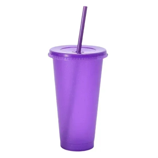 Shining Double Wall Plastic Straw Cup - Shining Double Wall Plastic Straw Cup - Image 5 of 15